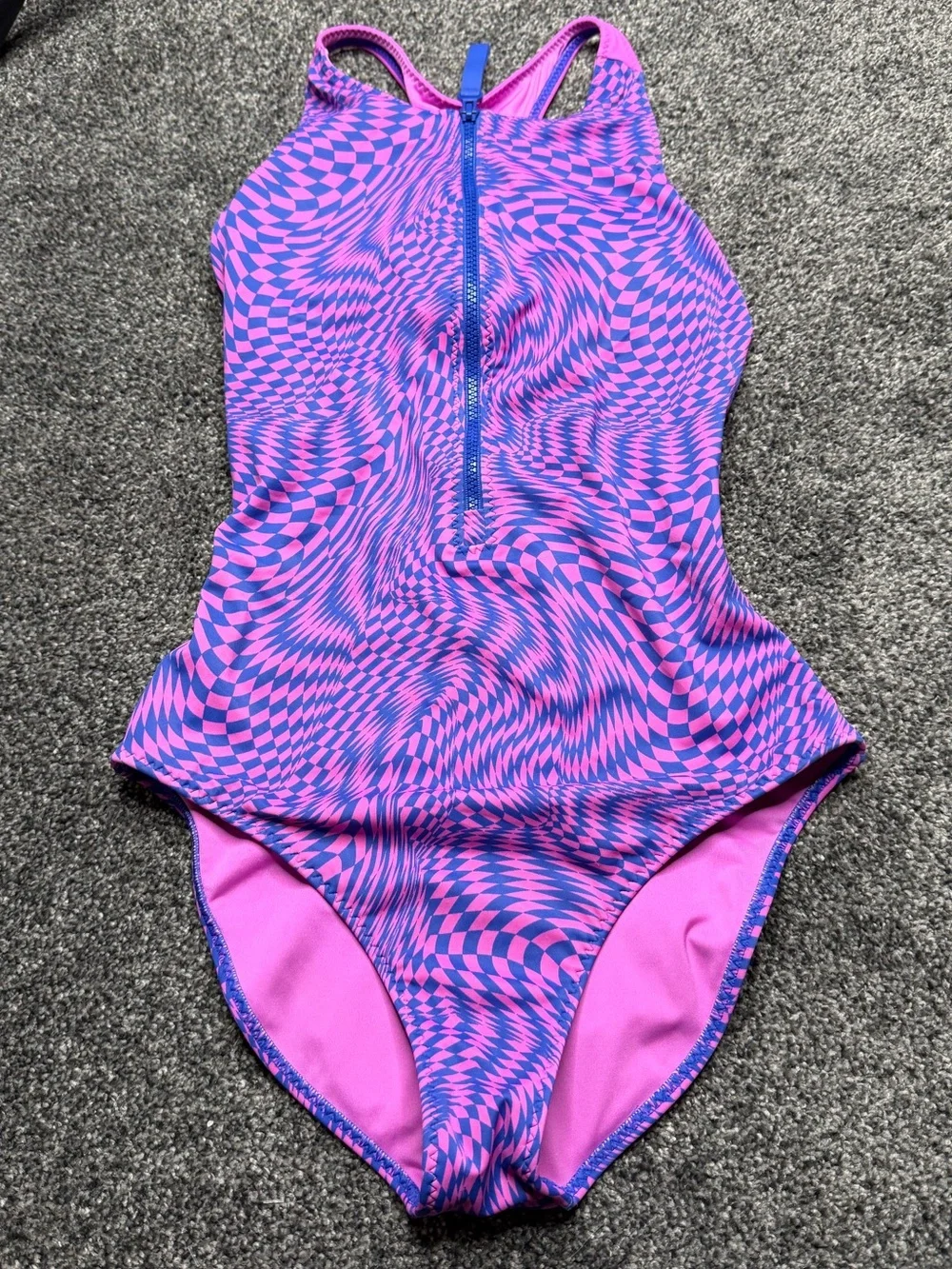 Fabletics Zip-Front Racerback Shaping One-Piece size medium - Picture 2 of 7